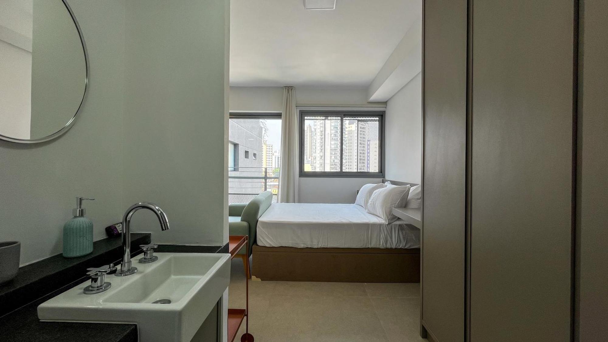 Apartamento Pop Grafite 712 - Studio Moderno Em Pinheiros Com Piscina E Academia *