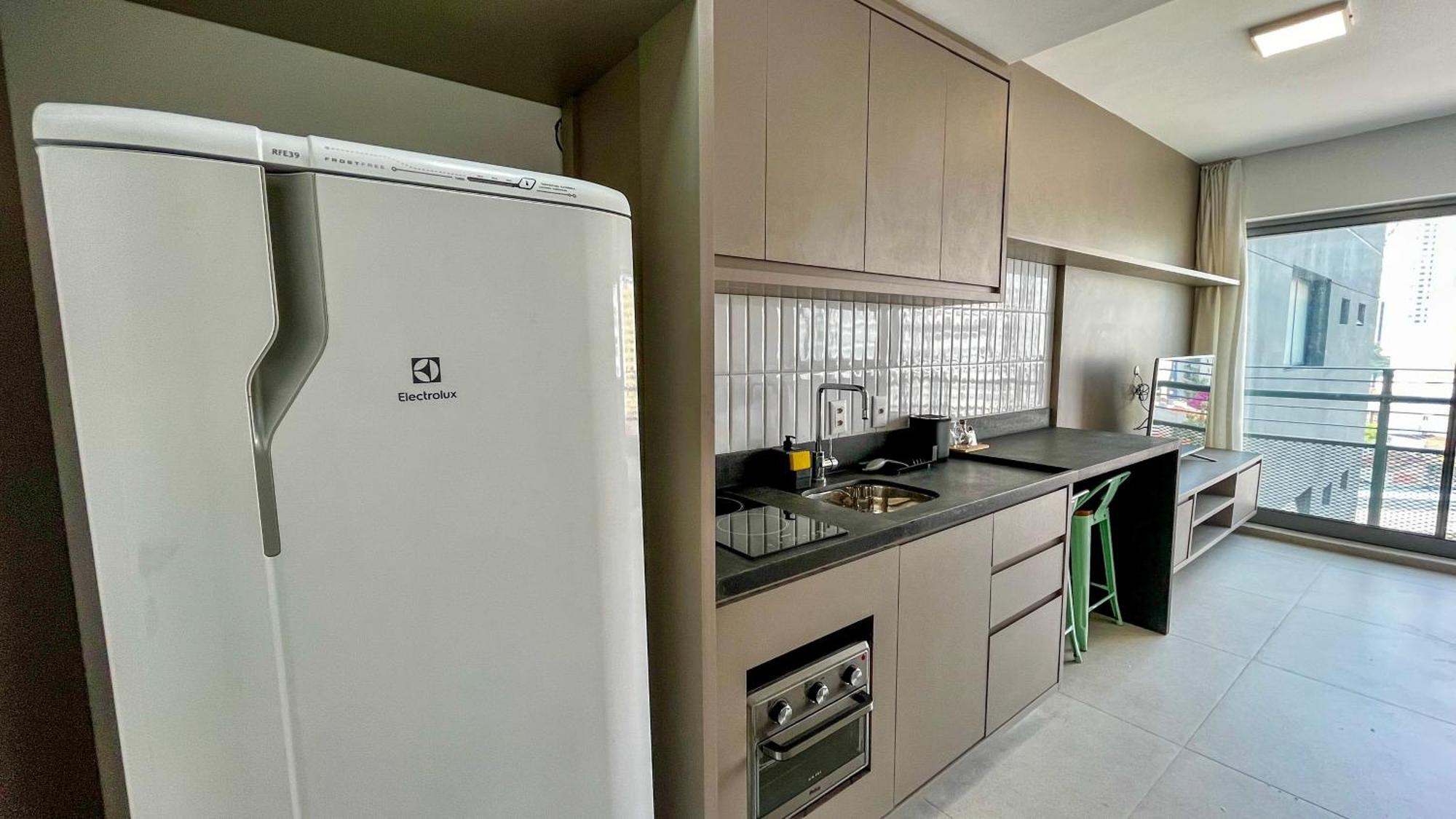 Apartamento Pop Grafite 712 - Studio Moderno Em Pinheiros Com Piscina E Academia