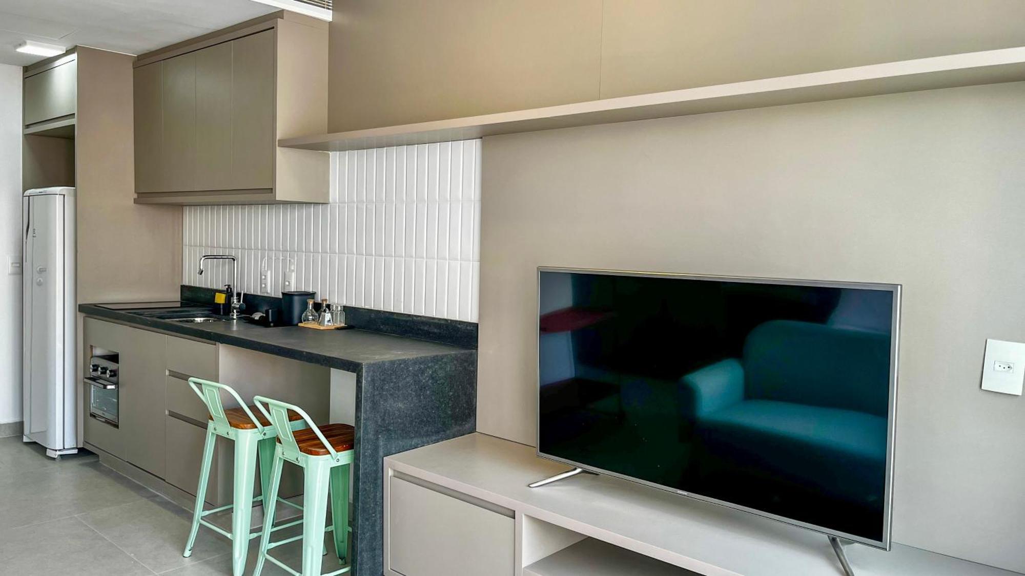 Apartamento Pop Grafite 712 - Studio Moderno Em Pinheiros Com Piscina E Academia