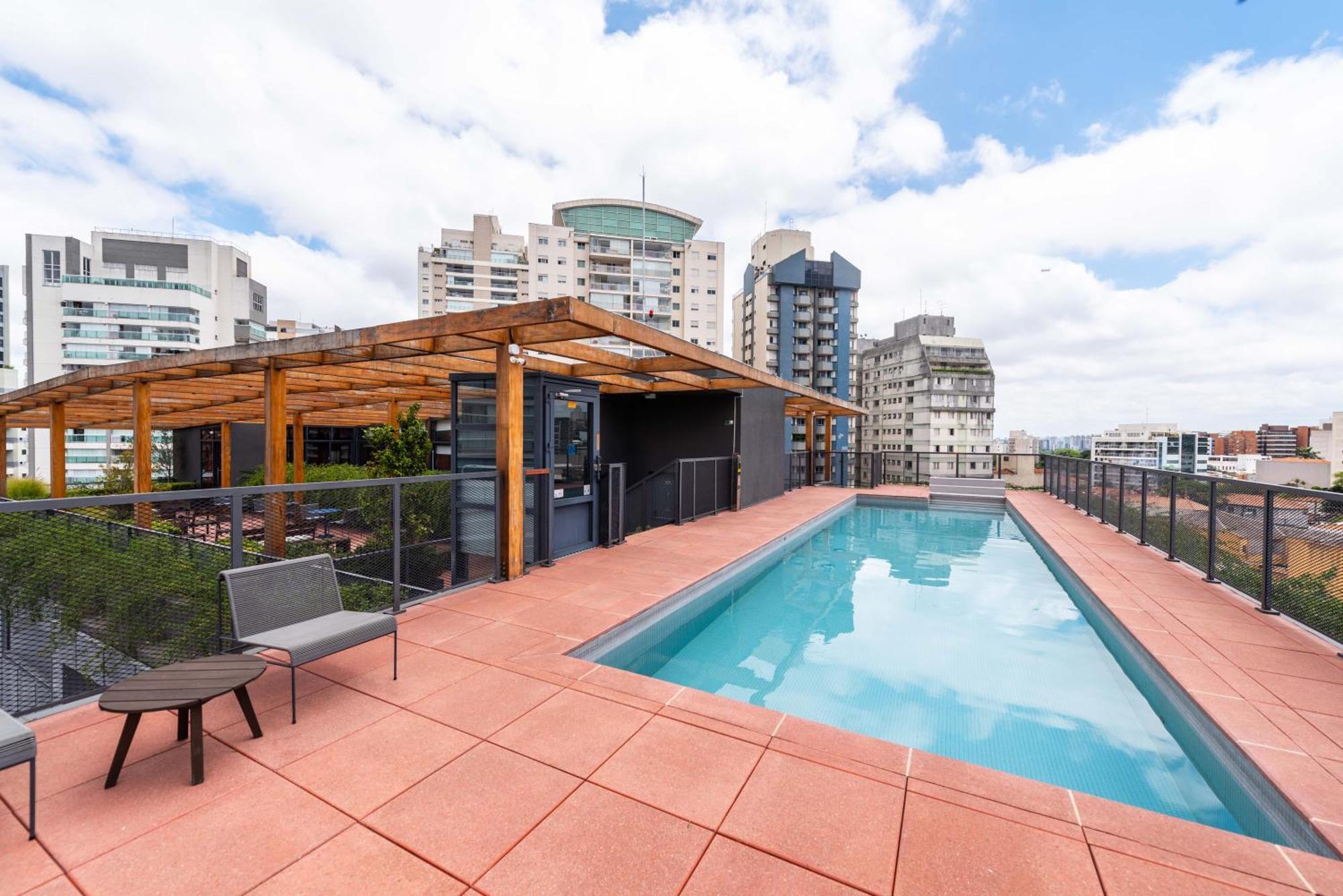Apartamento Pop Grafite 712 - Studio Moderno Em Pinheiros Com Piscina E Academia *